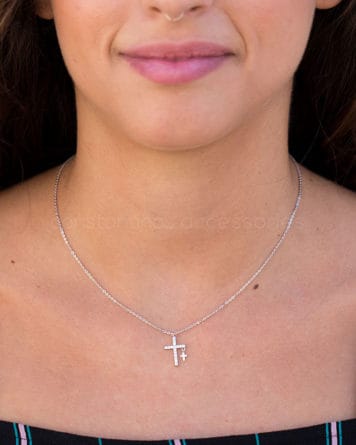 κολιε με σταυρο απο ανοξειδωτο ατσαλι