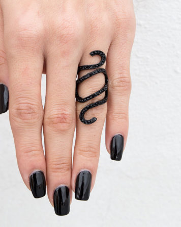 μαυρο γυναικειο δαχτυλιδι