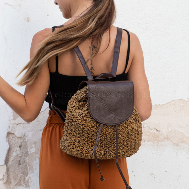 Ψάθινη Τσάντα BackpackPleth™ Μπεζ - Image 3