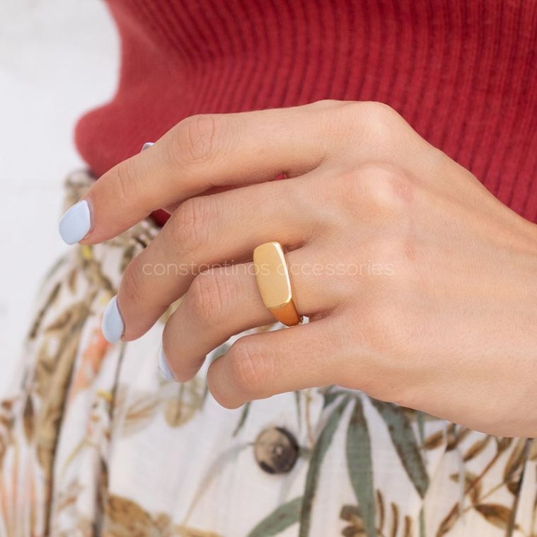 Γυναικείο Δαχτυλίδι FlatRing™ Χρυσό Ατσάλι