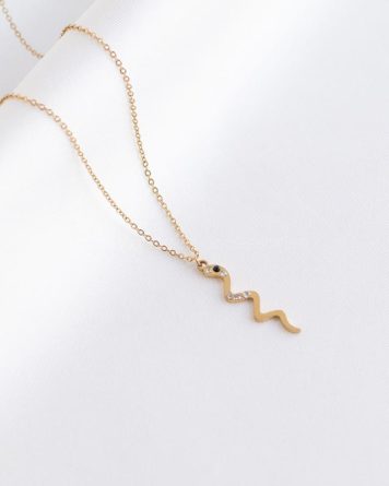 κολιε απο ατσαλι με φιδι