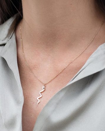 κολιε απο ατσαλι με φιδι