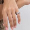 γυναικειο σεβαλιέ δαχτυλιδι απο ατσαλι