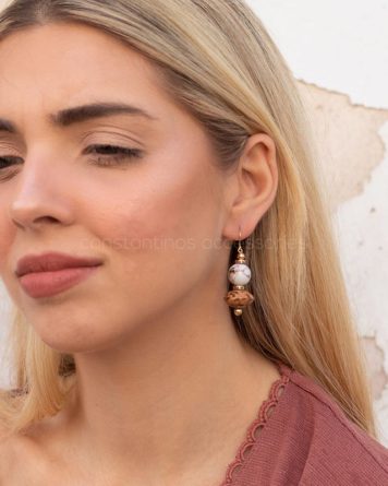 γυναικεια σκουλαρικια απο ατσαλι με πετρες