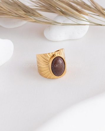 γυναικειο δαχτυλιδι απο ατσαλι με πετρα