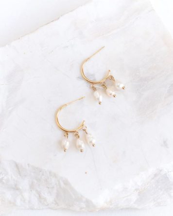 γυναικεια σκουλαρικια ατσαλι με περλες