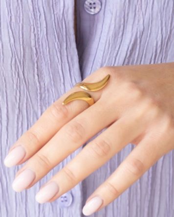 γυναικειο μεγαλο δαχτυλιδι απο ατσαλι