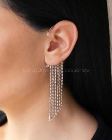 σκουλαρικι κρεμαστό earcuffs με στρας