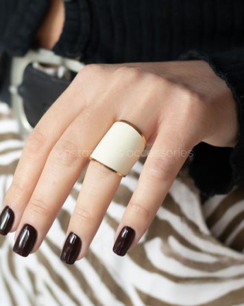 γυναικειο δαχτυλιδι με σμαλτο απο ατσαλι