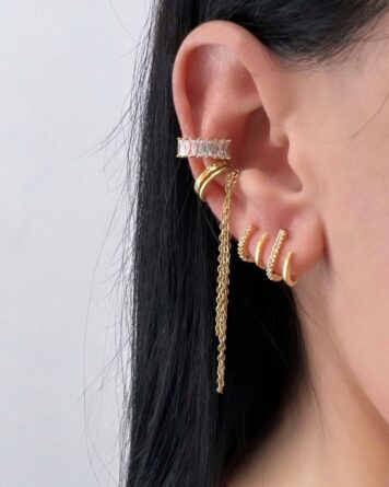 γυναικεια σκουλαρικια earcuffs χρυσα
