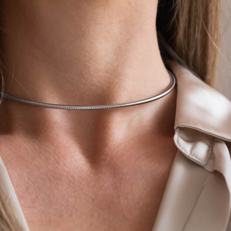 γυναικειο κολιε choker τσοκερ απο ατσαλι