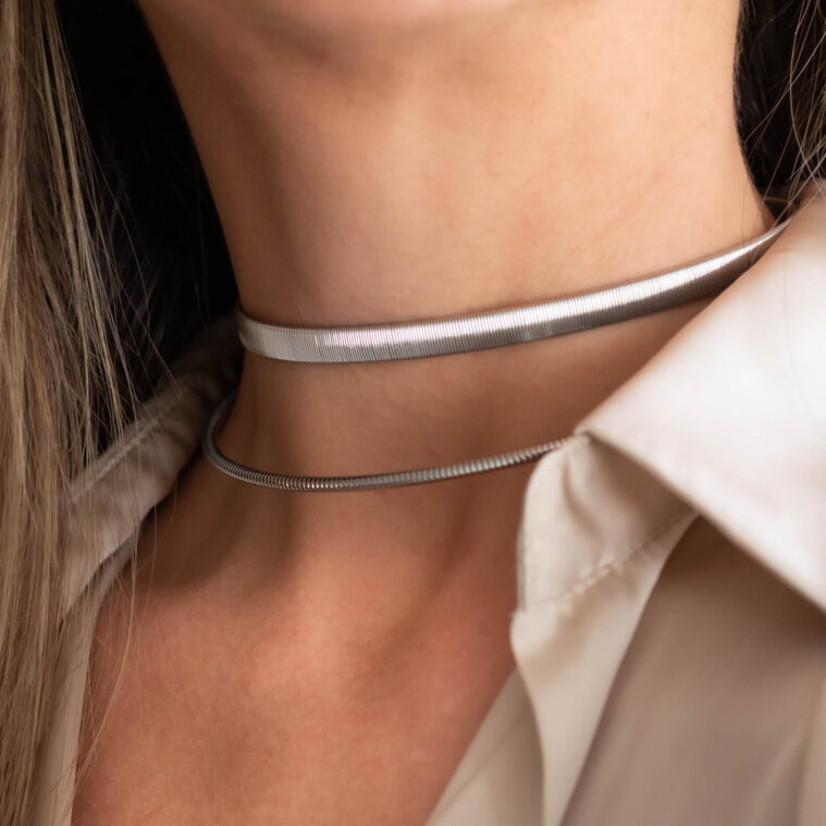 γυναικειο κολιε choker τσοκερ απο ατσαλι